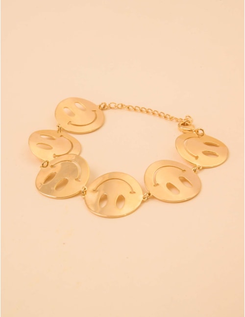 PULSEIRA  DE  SMILES  METAL OURO  M - PU29062VO02