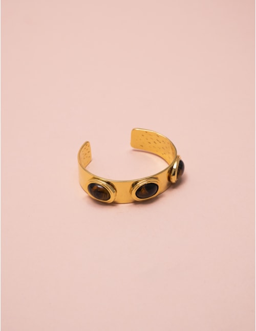 PULSEIRA GOLD RESINA TARTARUGA - PU29014VO02