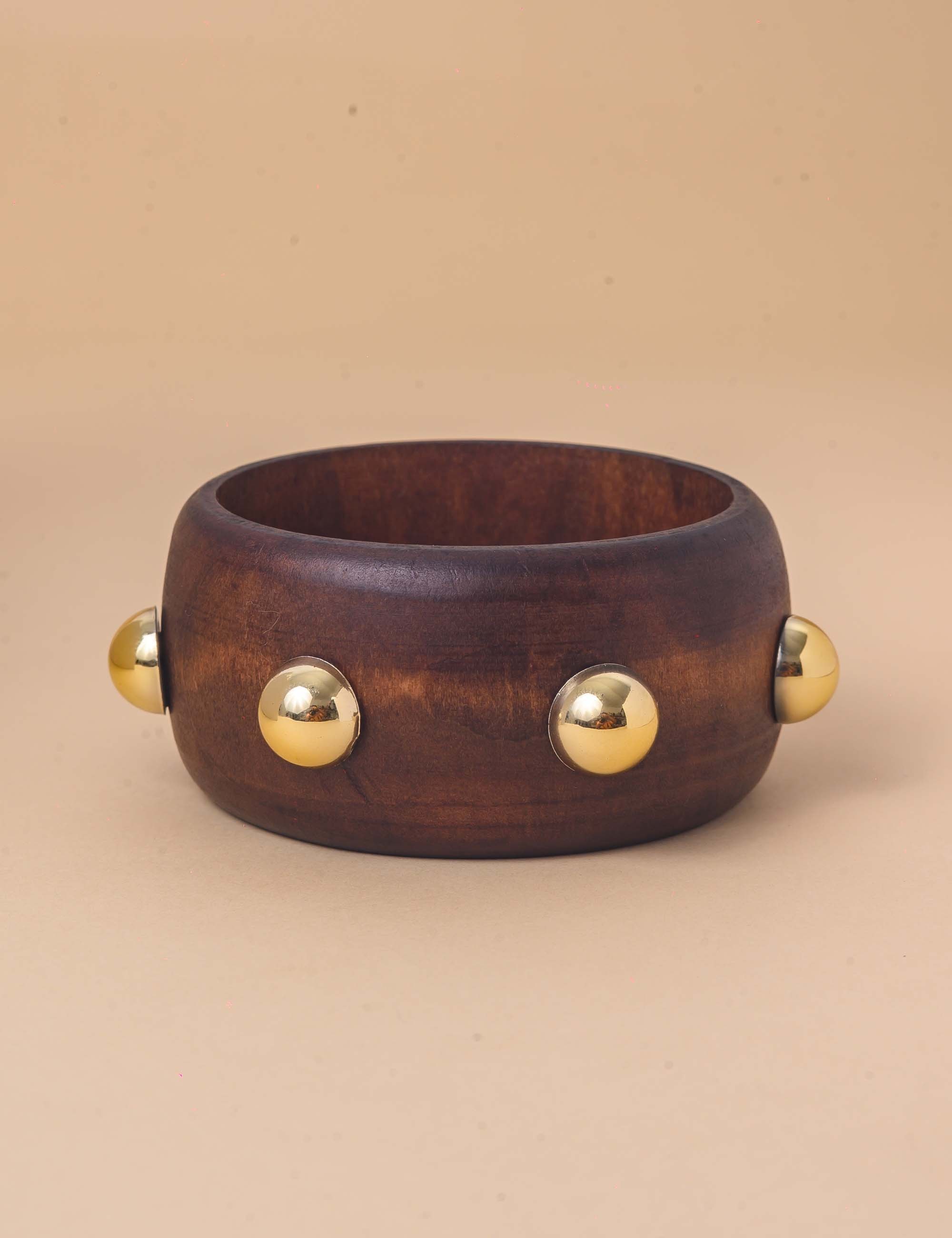 PULSEIRA MADEIRA COM BOLAS DOURADAS - PU29066VO31