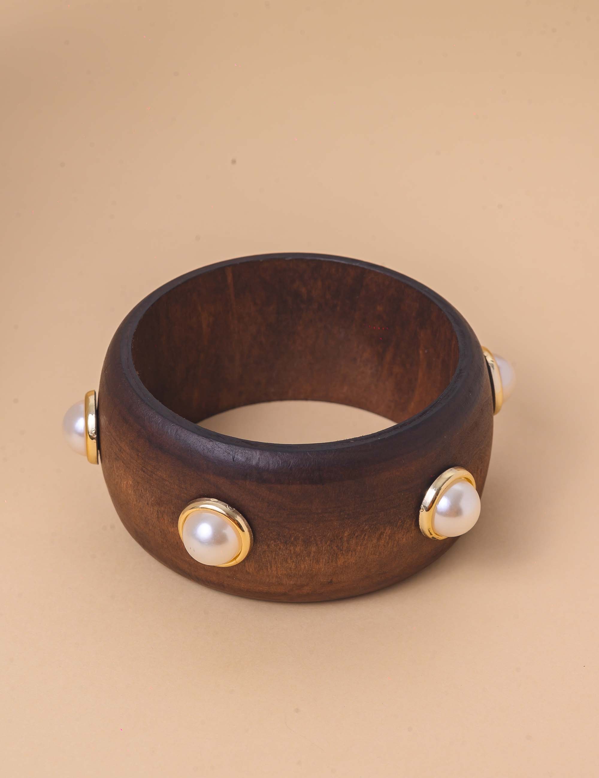 PULSEIRA MADEIRA COM PEROLAS - PU29067VO31