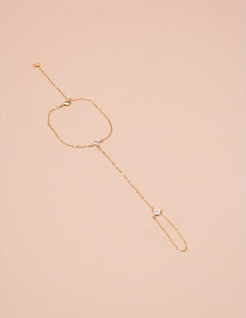 PULSEIRA MÃO OURO CRISTAL - PU29025VO02