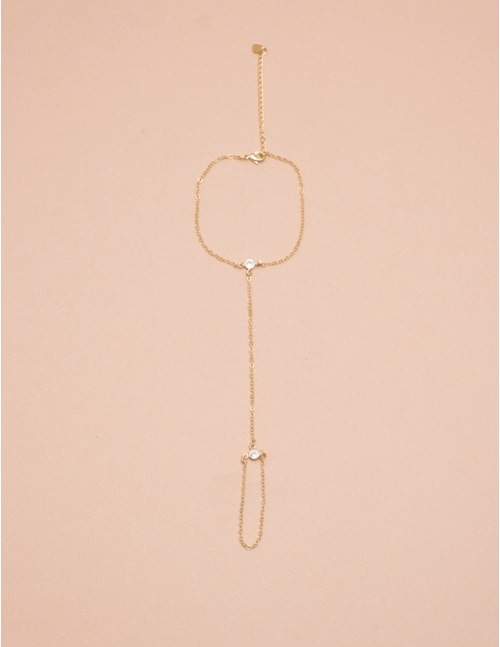 PULSEIRA MÃO OURO CRISTAL - PU29025VO02