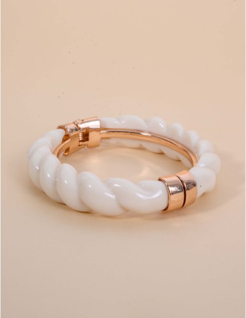 PULSEIRA OURO RESINA OFF-WHITE - PU29071VO17