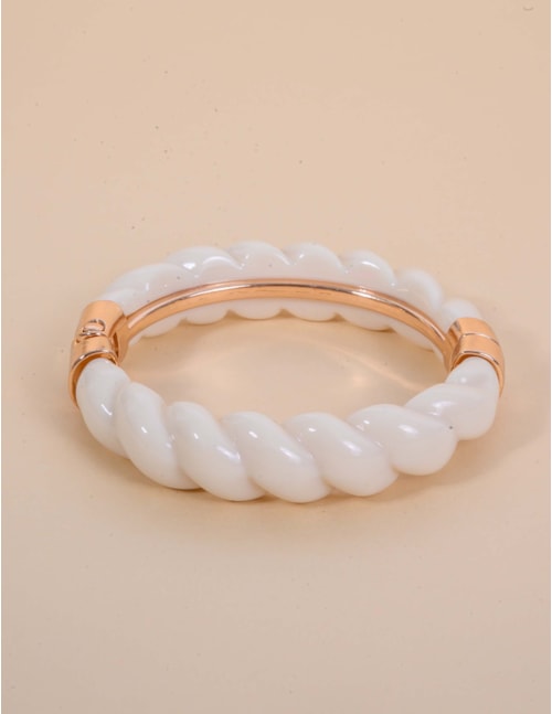 PULSEIRA OURO RESINA OFF-WHITE - PU29071VO17