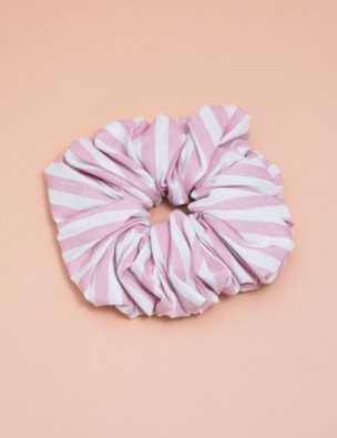 SCRUNCHIE LISTRA ROSE